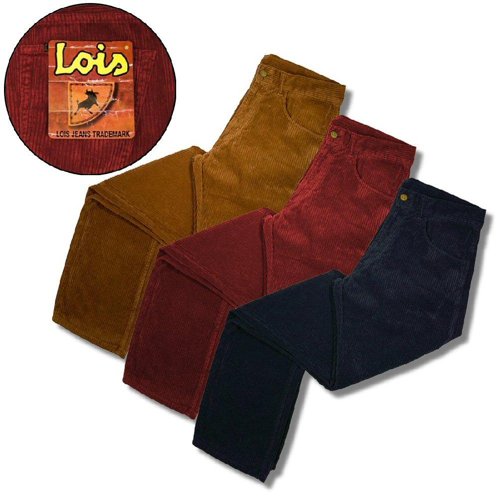 Lois Jeans Dallas Fit Elephant Jumbo Cord Thick Corduroy Navy Blue